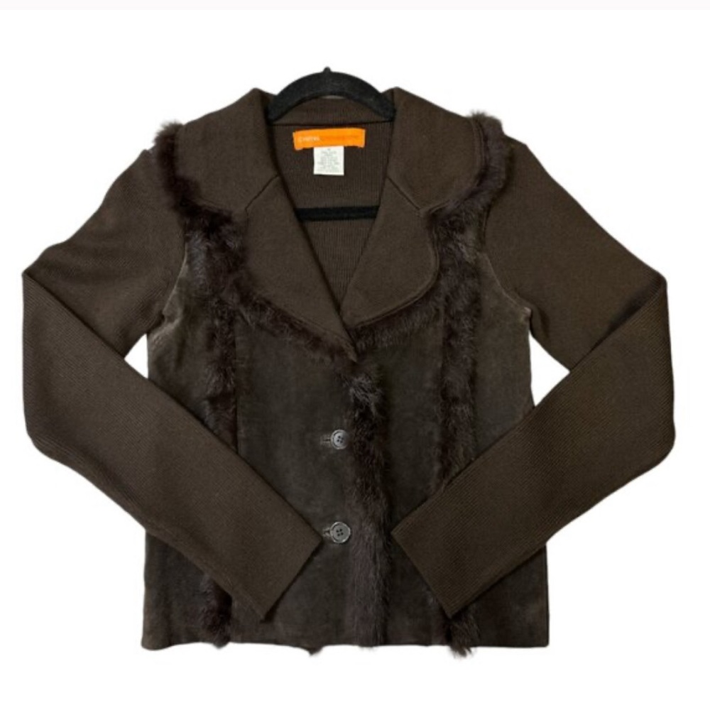 SUEDE JACKET- CYNTHIA CYNTHIA STEEFE CHOCOLATE COLOR